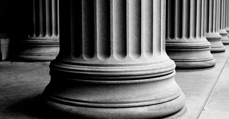 Pillars infront of a courthouse